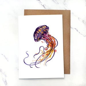 Meduse / Biglietto d'auguri vuoto all'interno / Biglietto A7 5x7" con busta / Set opzionale