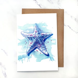 Zeesterrenwateren 1 | Wenskaart blanco binnenin | A7 5x7" kaart met envelop | Sets optioneel