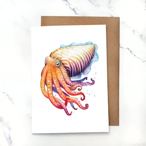 Seppie / Biglietto d'auguri vuoto all'interno / Biglietto A7 5x7" con busta / Set opzionale