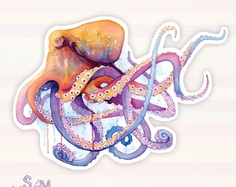 Octopus 2  -  vinyl sticker