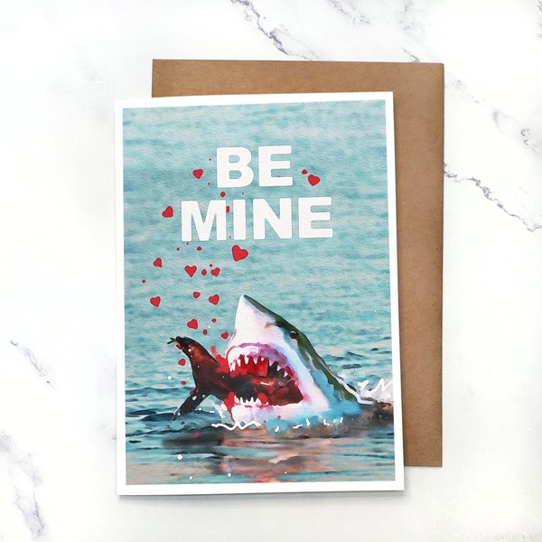 Be Mine - Valentines Card | Greeting Card Blank Inside | A7 5x7" Card With Envelope | Sets Optional