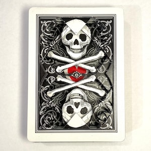 Lonely Heart with Skulls / hand cut playing card deck