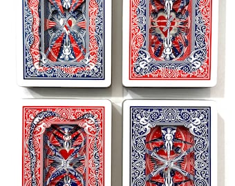 Lonely Hearts / Bicycle Rider Back hand cut playing card decks