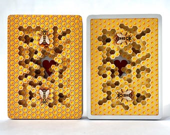 Lonely Hearts / Honeybee hand cut playing card decks