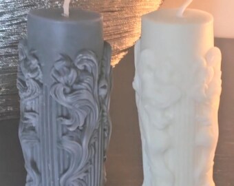 Handmade 'Column' Frankincense and Myrrh Soy Wax Altar Candle