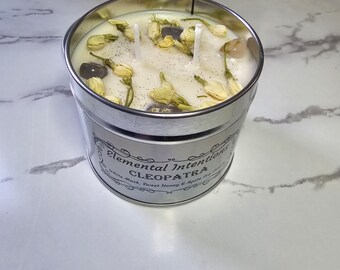 CLEOPATRA White Musk, Sweet Honey & Agate Aromatherapy Soy Wax Candle