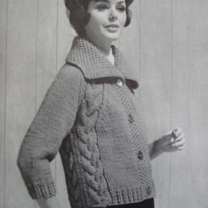 1960&#39;s Vintage Knitting PDF Pattern Women&#39;s Sweater 6413