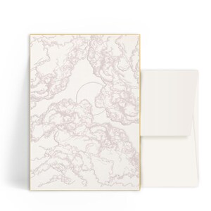 2x Cartes typographiques A6 • Nuages • Enveloppe