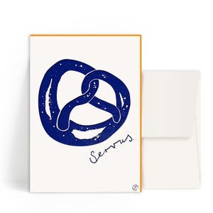 2x cartes typographiques A6 • Servus Brezn • Enveloppe