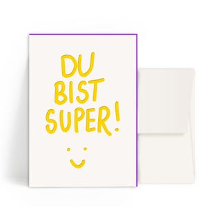 2x cartes typographiques A6 • Vous êtes génial ! • Enveloppe