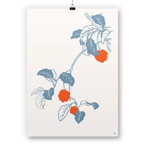 Póster tipográfico A3 "Enredadera de flores"