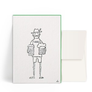 2x cartes typographiques A6 • Biermann • Enveloppe