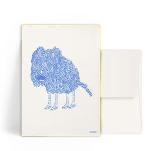2x Letterpresskarten A6 • Monster • Kuvert