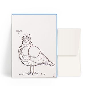 2x Cartes typographiques A6 • Colombe relaxante • Enveloppe