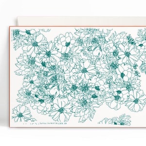 2x Letterpresskarten A6 • Blumen • Kuvert