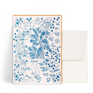 2x Letterpresskarten A6 • Tag am Meer • Kuvert