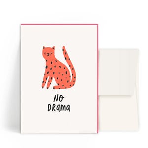 2x Cartes typographiques A6 • Pas de drame • Enveloppe