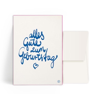 2x Letterpresskarten A6 • Geburtstag • Kuvert