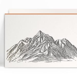 2x Cartes typographiques A6 • Copper Mountains • Enveloppe
