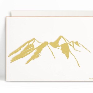 2x Cartes typographiques A6 • Montagnes • Enveloppe
