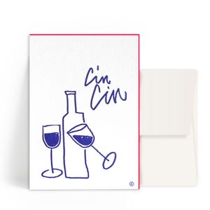 2x Letterpresskarten A6 • Cin Cin • Kuvert