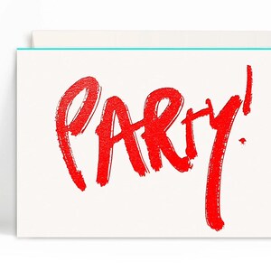 2x Cartes typographiques A6 • Fête • Enveloppe