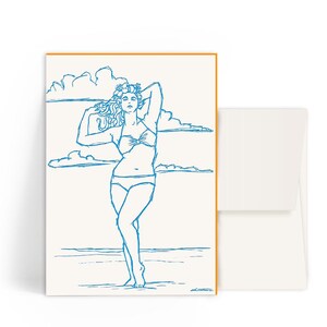 2x cartes typographiques A6 • Bademadl • Enveloppe