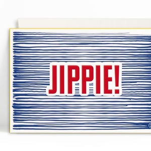 2x Letterpresskarten A6 • Jippie • Kuvert