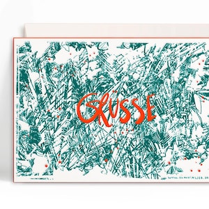 2x Cartes typographiques A6 • Salutations • Enveloppe