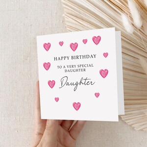 Cartão de aniversário personalizado para filha, cartão de aniversário para neta, cartão de aniversário para meninas, sobrinha, presente para filha, sobrinha, neta