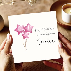 Cartão de aniversário personalizado de 1º aniversário para filha, cartão de aniversário de 1 ano para neta, cartão de aniversário de 1º aniversário para meninas, sobrinha, menina