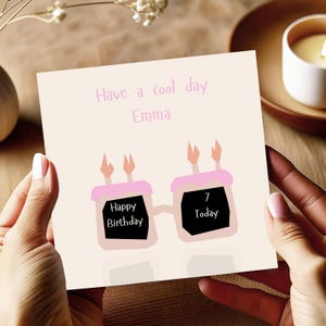 Biglietto di auguri di compleanno personalizzato per ragazza, figlia, nipote, nipote, biglietto regalo di compleanno