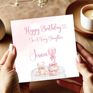 Biglietto di auguri personalizzato per il 1° compleanno della figlia, biglietto di auguri per il 1° compleanno della nipote, biglietto di auguri per il 1° compleanno delle bambine, nipoti, bambine