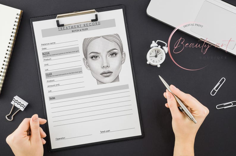 Botox & Filler Patient Registration Form With Facial Injection Mapping ...
