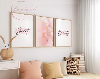 Beauty Salon Decor: Esthetician Wall Art Prints (Digital Download)