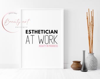 Esthetician At Work Print: Beauty Salon Decor (Digital Download)