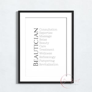 Beautician art print,Beauty therapist,Beautician decor,Skin clinic decoration,Cosmetic dermatology tools,Medical spa,facial treatments