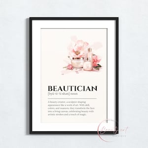 Beauty Studio Decoration,Beauty therapist,Beauty Salon Art, Beautician definition,Beautician art print,Beautician Printable Art
