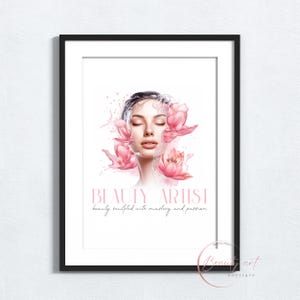 Beauty therapist,Salon decor,Beautician,Skin Clinic Decoration,Cosmetic Dermatological Tools, Medical Spa,Spa Facial Treatments Print