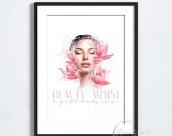 Beauty Salon Decor, Spa Facial Treatments Print (Digital Download)