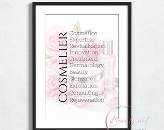 Cosmelier Beauty Salon Print, Esthetician Decor (Digital Download)