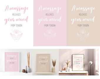 Wellness Studio Decor: Massage Therapy Print (Digital Download)