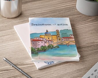 Handpainted A5 Softcover Journal: Italian Writing Diary, Art Sketchbook