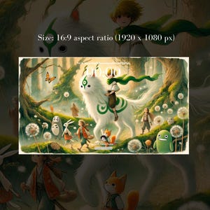 1 Wallpaper Digital Download | 4K | Enchanted Forest Adventure Wallpaper | Desktop, iPad & Laptop | AI-Generated | Wallpaper