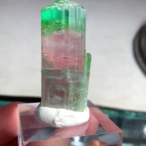 Natural Bicolor Watermelon Tourmaline Crystal – Green & Pink Terminated Gemstone – Collectors Mineral Specimen – Healing Crystal – Jewelry
