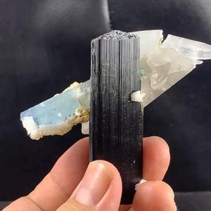 Rare Tourmaline, Aquamarine & Quartz Mineral Specimen - Natural Crystal Cluster