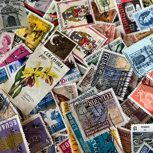 100+ Vintage World Stamps – Mixed Countries, Themes & Eras