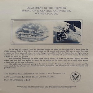 Tarjeta de recuerdo de la BEP de 1976 – Exposición Bicentenaria de Ciencia y Tecnología