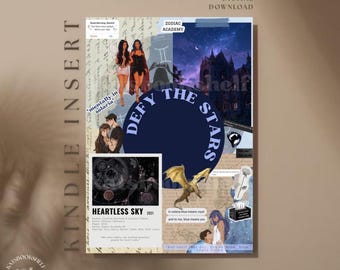 Zodiac Academy Inspired Kindle Insert | Romantasy | Bookish Wallpaper | eReader Insert | Digital Download