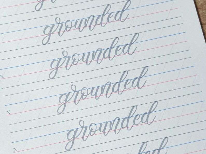 Printable Bouncy Calligraphy Variation Practice Worksheets Modern Brush ...